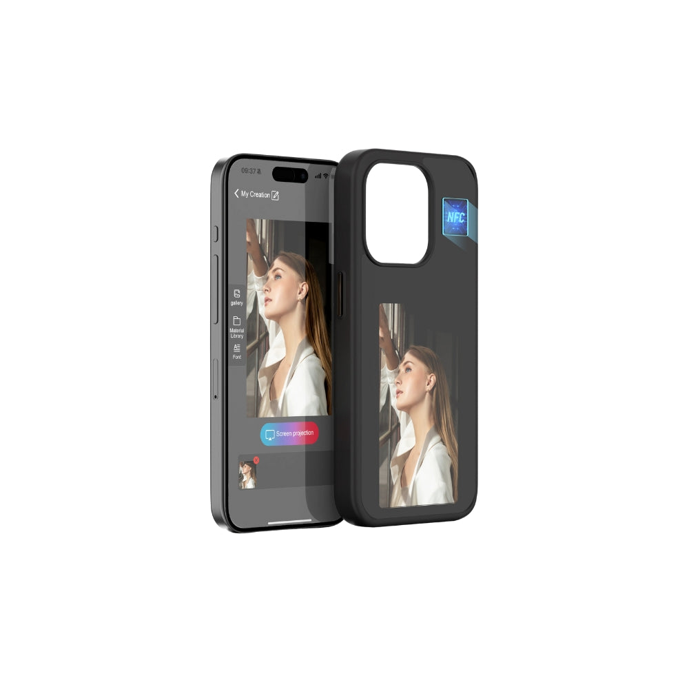 E-Ink iPhone Case NFC display on Phone Case – NFC Cases